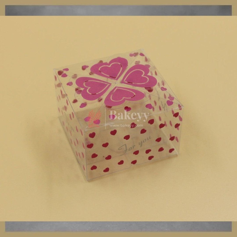 Heart Bloom Romance Gift Boxes | PVC Chocolate Box | Gift Box | Goodie Box | Kareena F - 224 | Pack  of 10