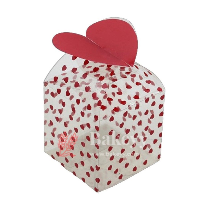 Love Whisper Heart Gift Boxes | PVC Chocolate Box | Gift Box | Goodie Box | F-186 | Pack of 10