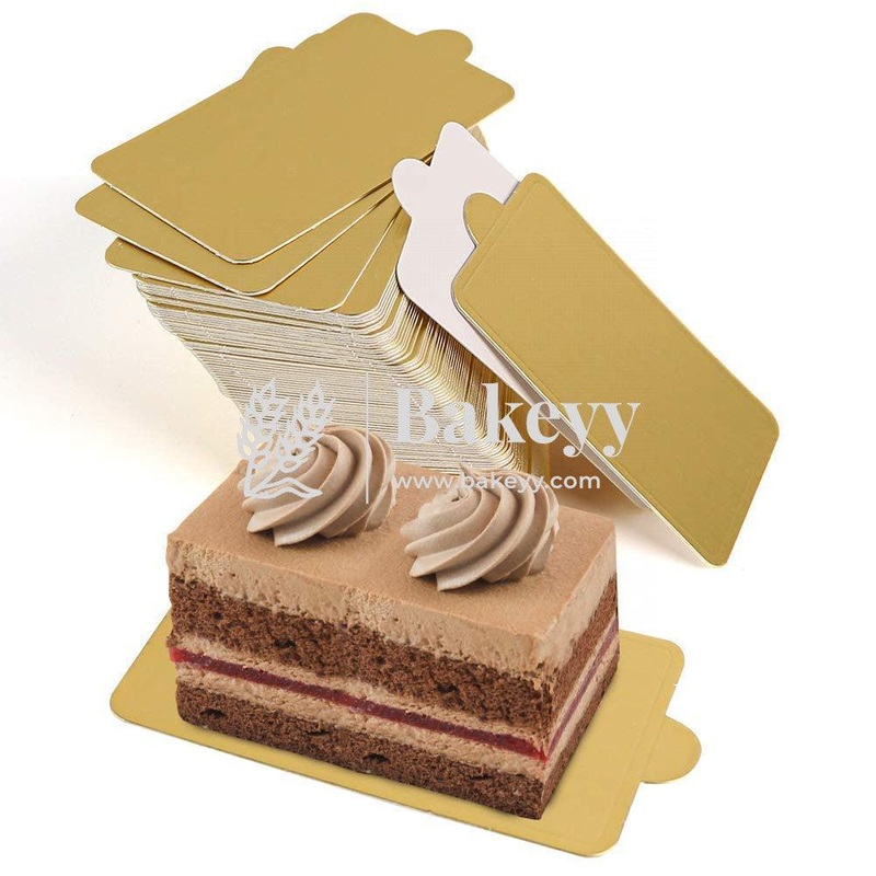 Rectangle Pastry Base Mousse Cake Boards Gold (100 pcs)