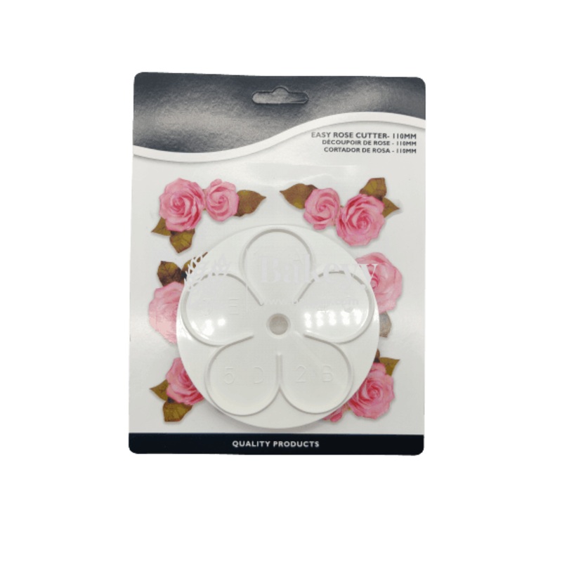 Rose Flower Plunger Cutter| Fondant Cutter| Perfect for Fondant Decoration, DIY Art Projects| 1 Piece