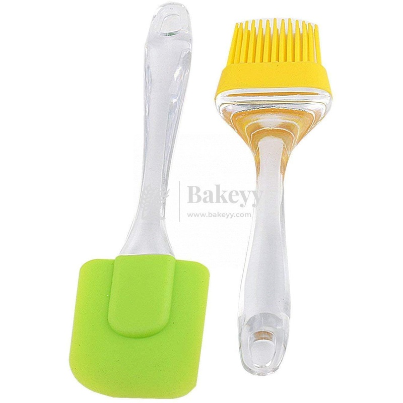 Silicone Spatula and Pastry Brush Set - Pack of 2