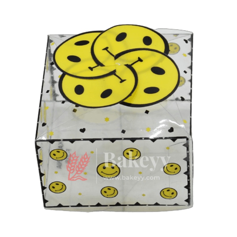 Smiley PVC Chocolate Box | Gift Box | Goodie Box | Kareena F-218 | Big| Pack of 10