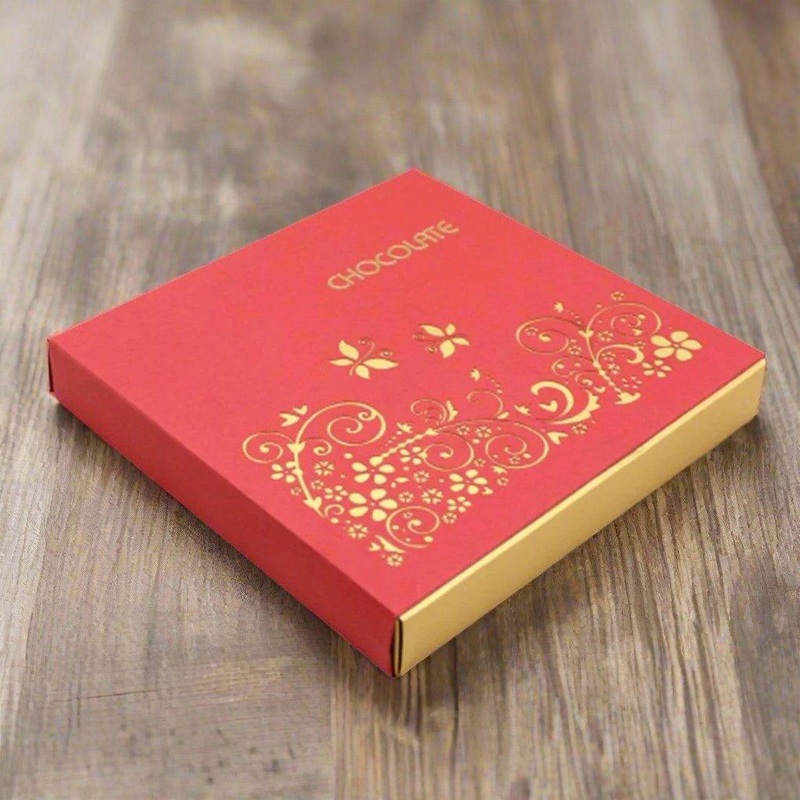 16 Cavity Hard Chocolate Box | Red Colour
