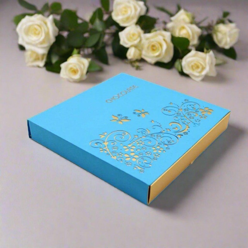 16 Cavity Hard Chocolate Box | Sky Blue Colour