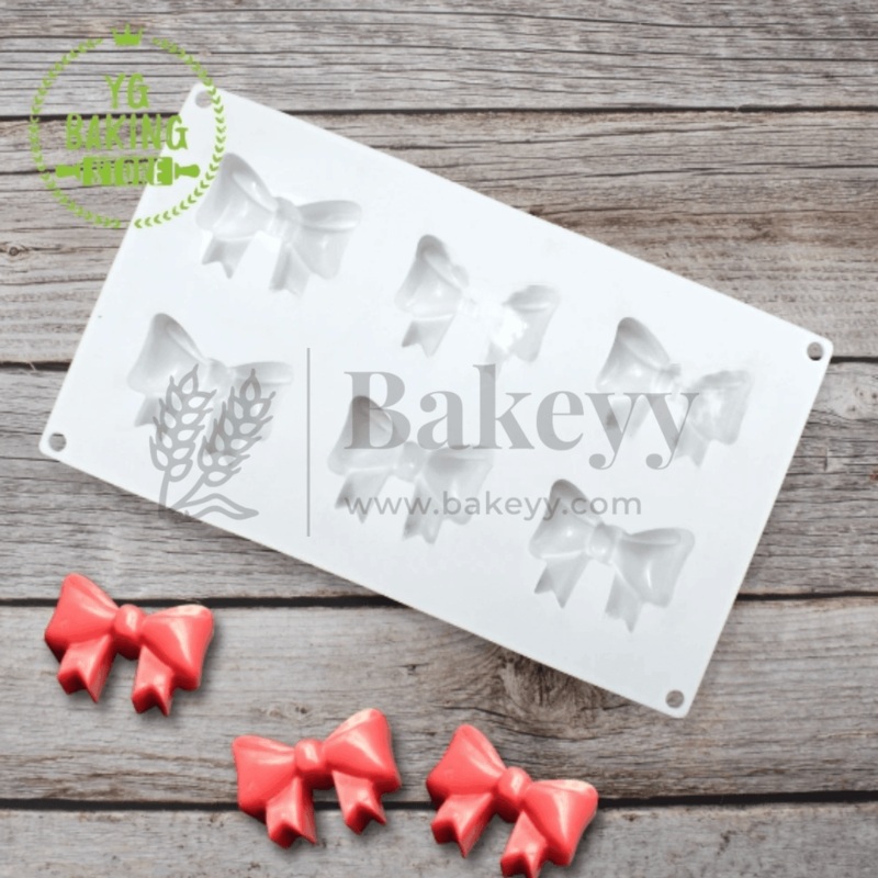 6 Bow Shape Garnishing Cake Molds
