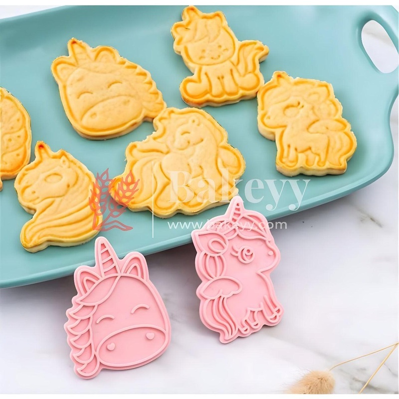 6 Piece Unicorn Cookie Cutters, Children's 3D Fondant Biscuit Cutters| Perfect for Baking and DIY Craft Projects