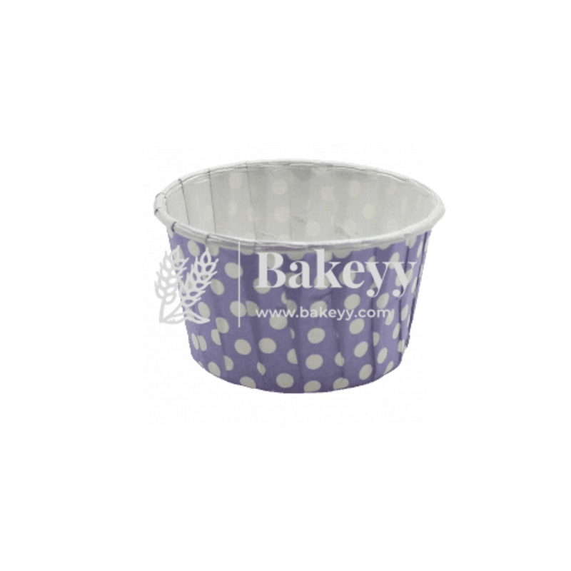 6240 Violet Polka Dot Muffin Cup| Curl Edge | Cupcake Liner | Extra Large | Pack of 100
