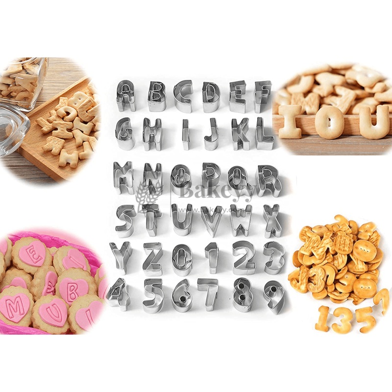 Alphabet and Number Cookies Cutter Set of 36