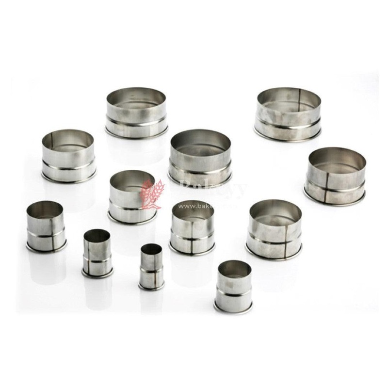 Baking equipment's Stainless Steel Commercial Round Cookie Cutter (Set of 12 Cutters)