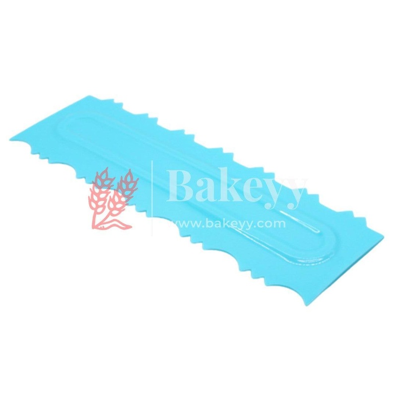 Curved Waves Cake Scraper  Unique curved ridges for artistic cake finishes|1 Piece