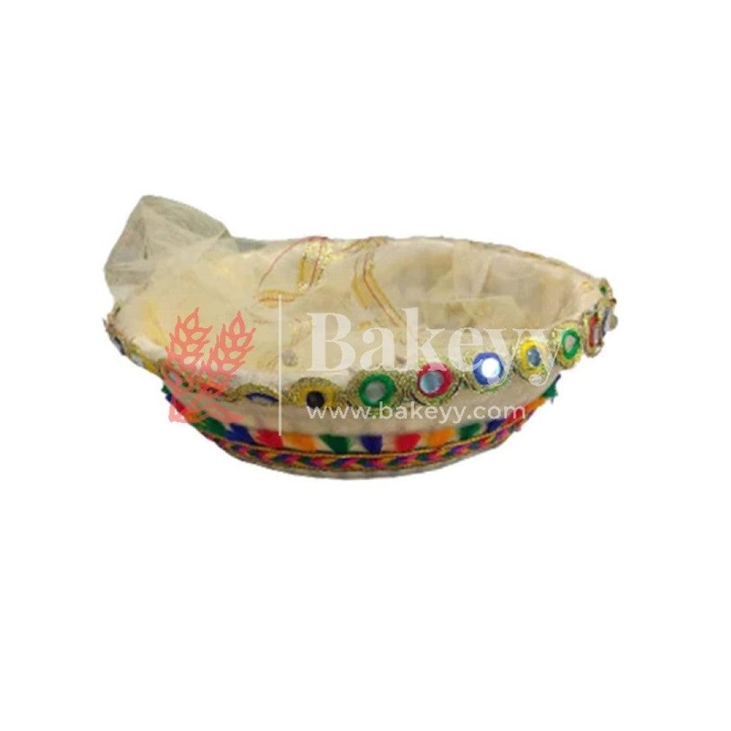 Fancy Net Basket | Hamper Basket | 16.5x5 cm