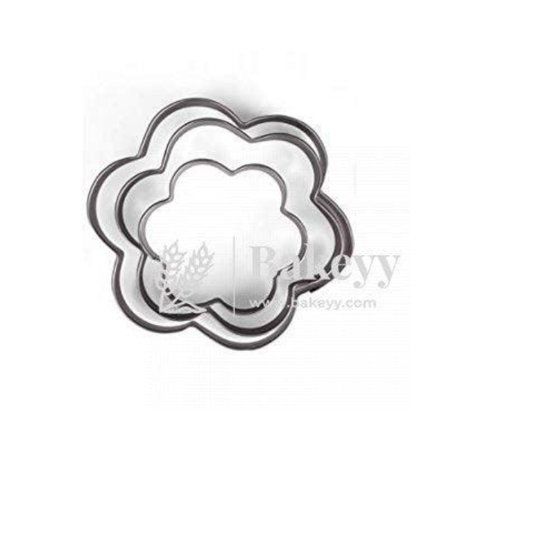Flower Shape Cookie Cutter | Set Of 3 Stainless Steel Star Cutter Pancake Mould