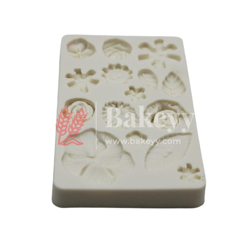 Flowers and Leaf Fondant Mould