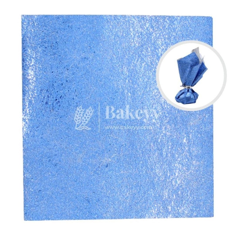 Glitter Matte Chocolate Wrappers | Blue Colour
