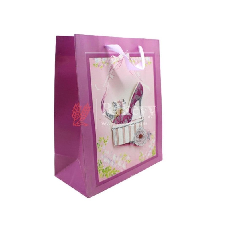 Purple Heels Decorative Paper Bag| Gift Bag| Pack of 10