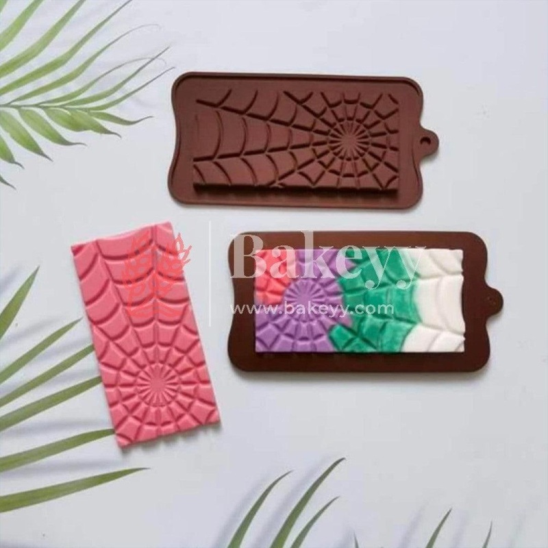 Silicone Spider Web Design Chocolate Bar Mould