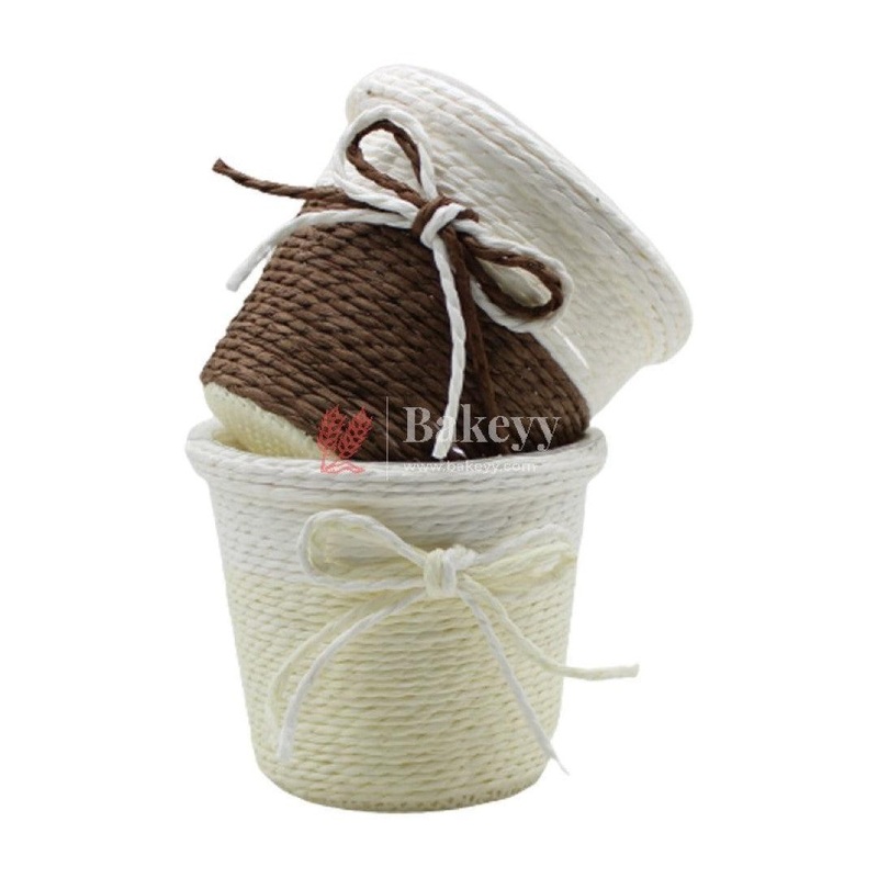 Small Basket Without Organza Net for Party Decorations, Baby Shower Favors, Gift Boxes with Sheer Drawstring Bags