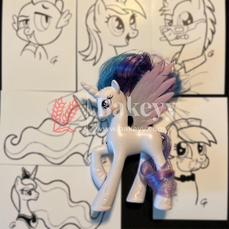 White Unicorn Cake Topper Decoration For Birthday Party Baby Shower Wedding | Doll Cake Topper