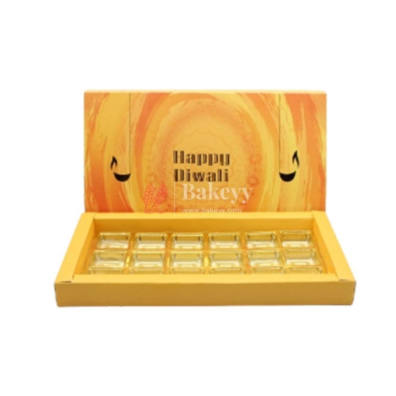 Yellow Color Chocolate Box For 18 Cavity | Gift Box | Multipurpose Box | Diwali Special | Pack Of 10