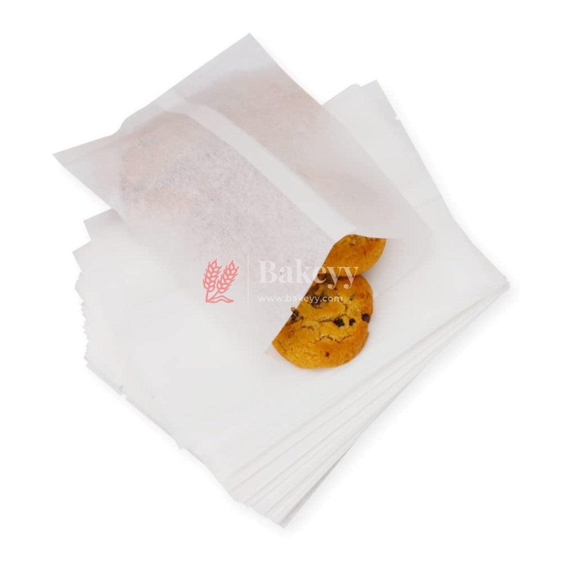 11.2x16 inch | Glassine Bags | Flat Bakery Sleeves | Cookie Paper Bags (White) | Pack of 50