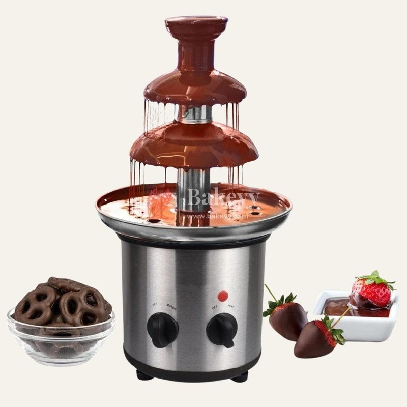 3 Layer Electric Chocolate Fountain Machine| Perfect for Melting Chocolates| 1 Piece