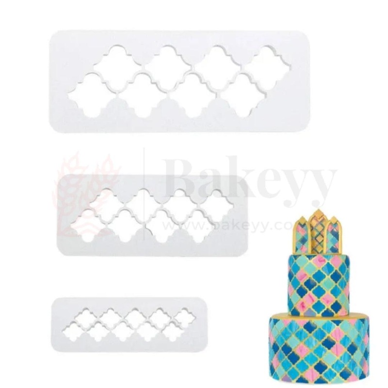 3 pcs Geometric Plunger Cutter Fondant Mould