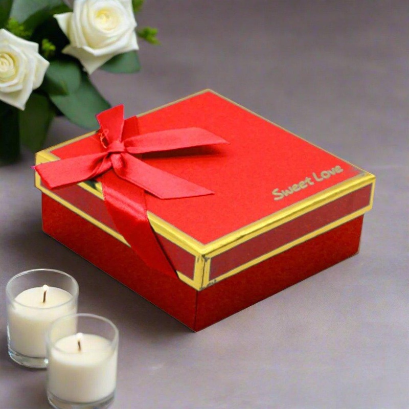 9 Cavity Hard Chocolate Box | Red Colour