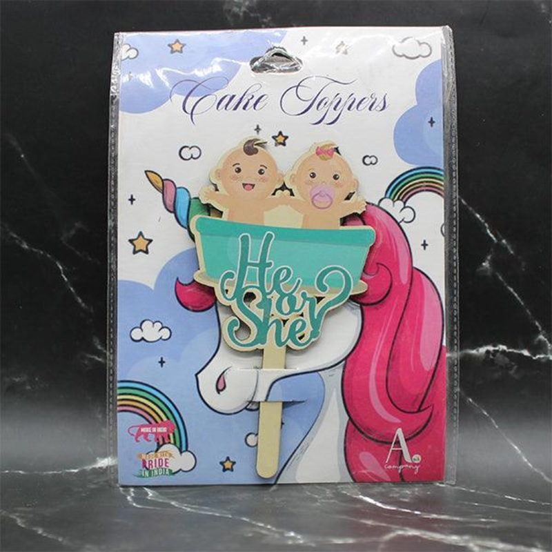 Cake Topper  He Or she
