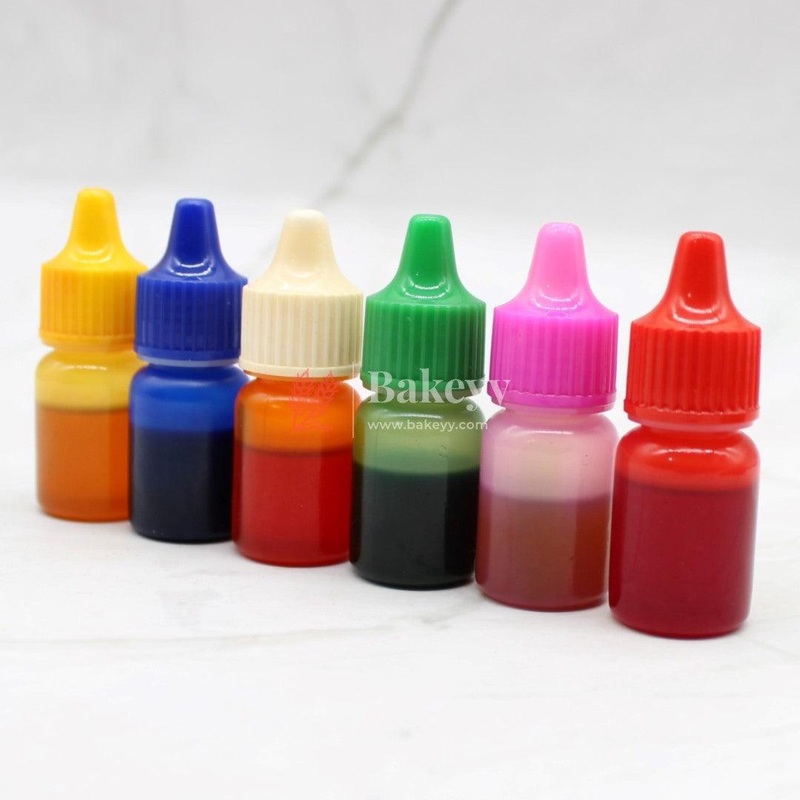 Candle Liquide Colors | Pack of 6 | Colors Shades for All Types of Candle Wax |6 ml Per Bottle