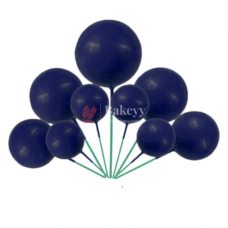 Faux Ball Dark Blue Round Ball Topper For Cake and Cupcake Decoration
