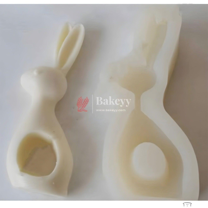 Left face Rabbit Shape Silicon Candle Moulds