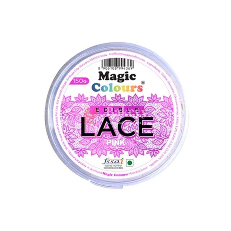 Magic Colors Edible Lace | Edible Lace Paste Colours | Pink | 150g