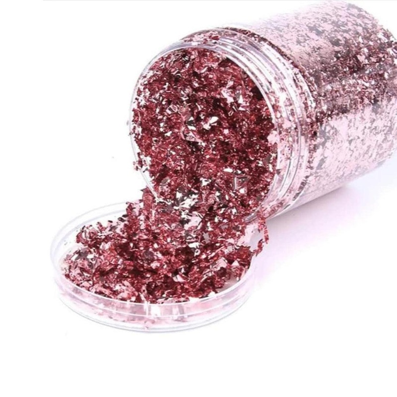 Non Edible Leaf Flakes | For Decorations | Arts N Craft | Baby Pink