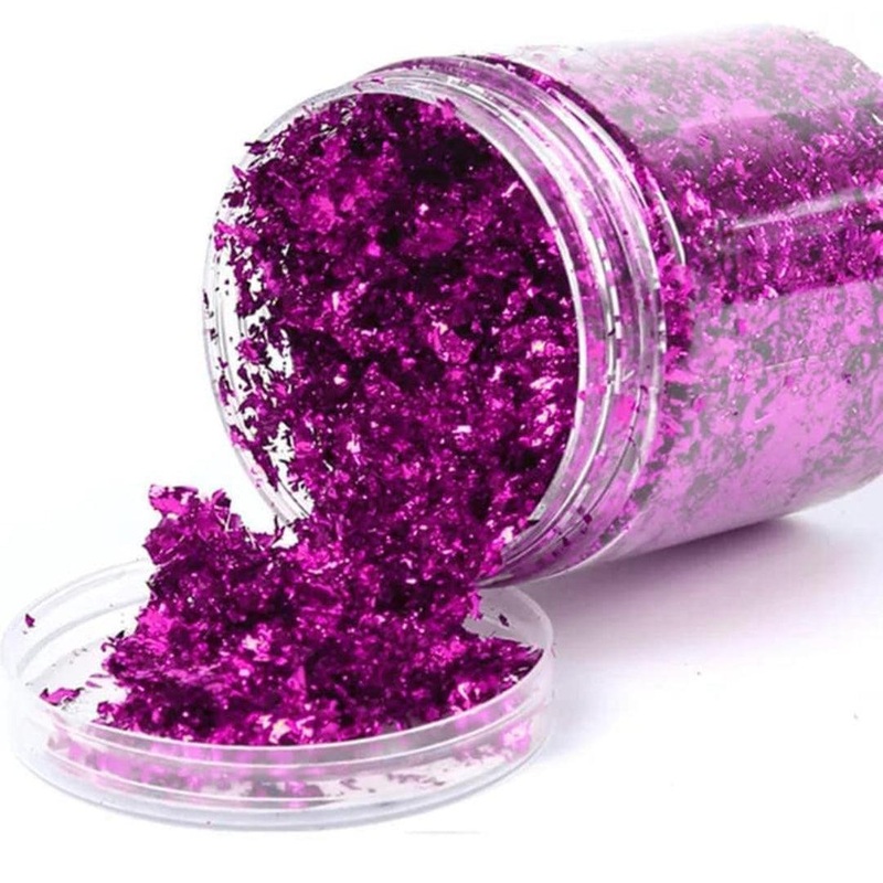 Non Edible Leaf Flakes | For Decorations | Arts N Craft | Purple