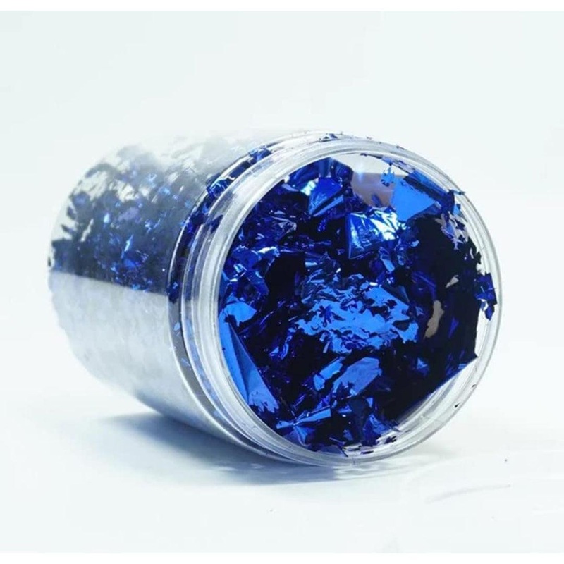 Non Edible Leaf Flakes | For Decorations | Arts N Craft | Royal Blue