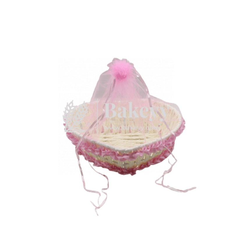 Pink Heart Net Basket | Hamper Basket | Small