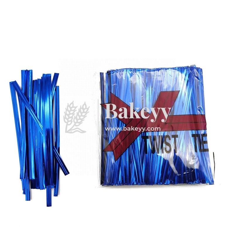 Ribbon Twist Ties | Blue Colour | Twister For Chocolate Packaging
