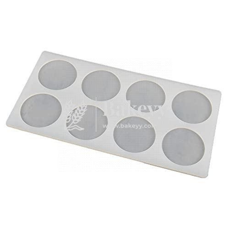 Round Shape Silicone Chocolate Garnishing Mould (8 Cavity)
