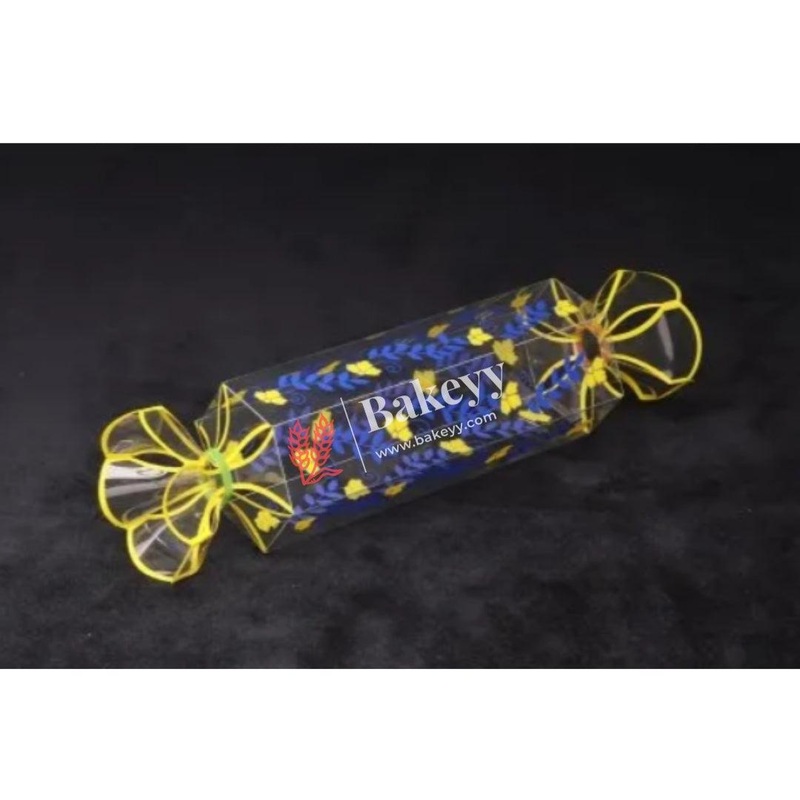 Transparent Candy-Shaped Gift Boxes with Floral Design | PVC Chocolate Box | Gift Box | Goodie Box | Mita -OO-11a-02 | pack of 10