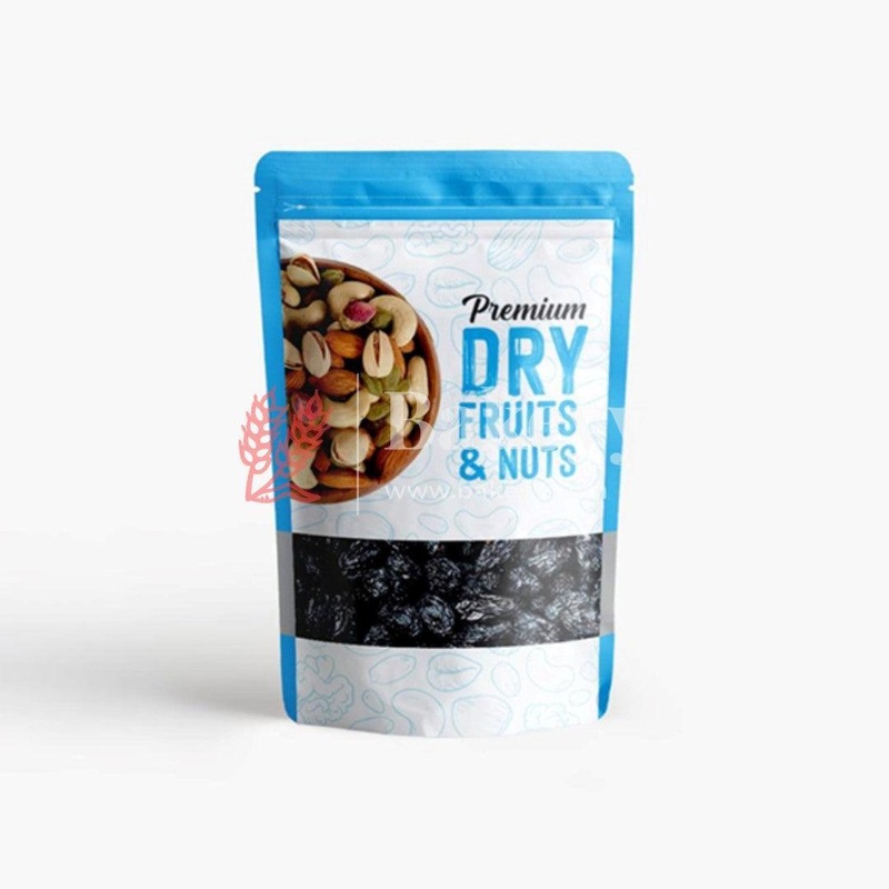 100 gm | 10x17 CM | Zip Lock Pouch | Blue Printed Pouch With Window | Standing Pouch | 110 GSM | Pack of 100