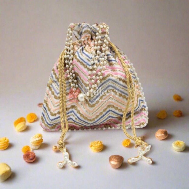 20x24 CM  Fancy Potli Bag Return Gifts For Ladies | Multicolour