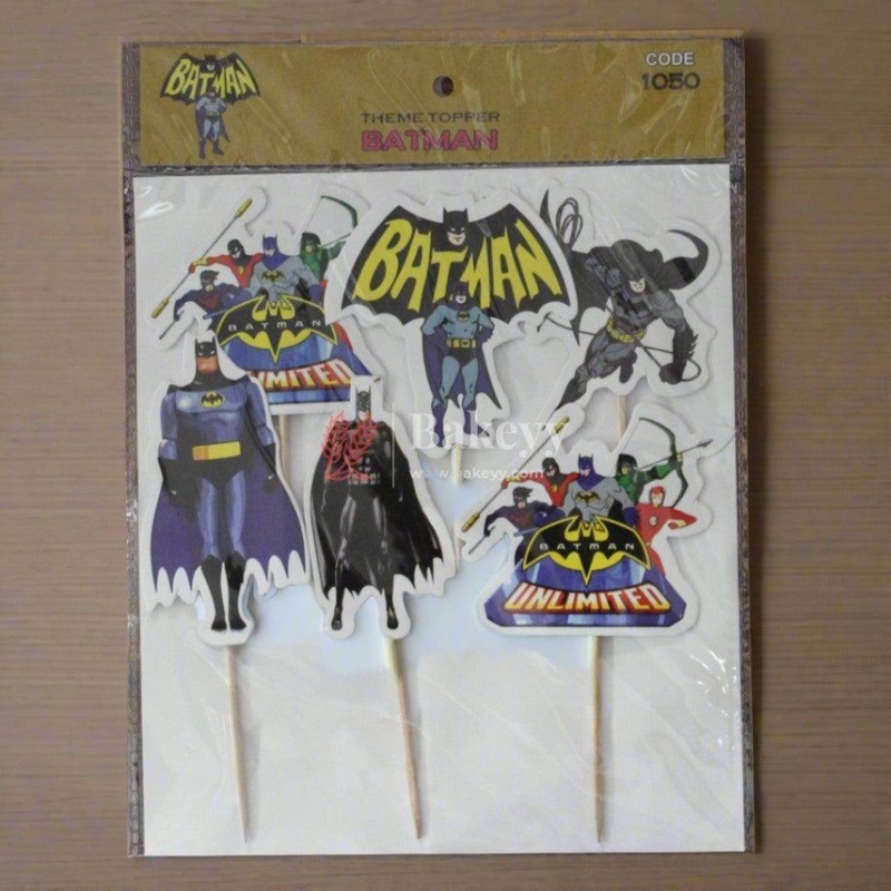 6pcs Batman theme Birthday Cake Topper| Cupcake Toppers| Bday Decorations Items