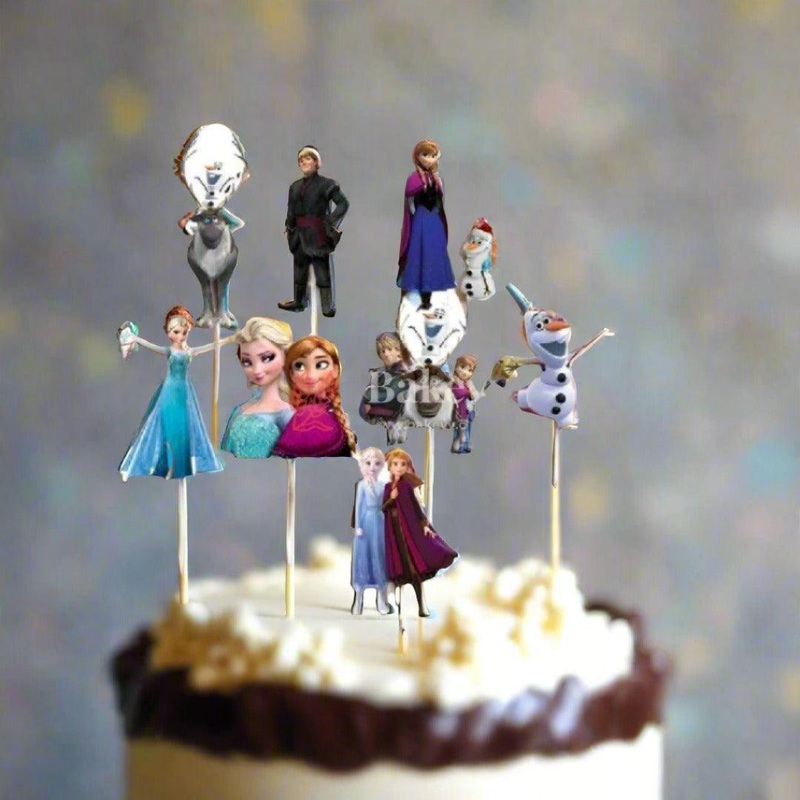 6pcs Frozen theme Birthday Cake Topper| Cupcake Toppers| Bday Decorations Items