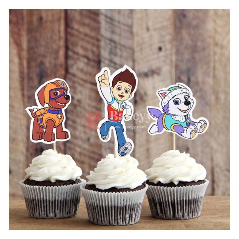 6pcs Paw Patrol theme Birthday Cake Topper| Cupcake Toppers| Bday Decorations Items