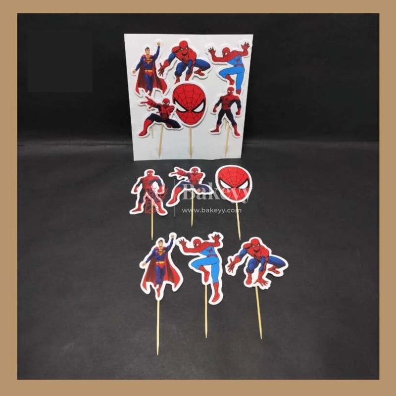 6pcs Spiderman theme Birthday Cake Topper| Cupcake Toppers| Bday Decorations Items