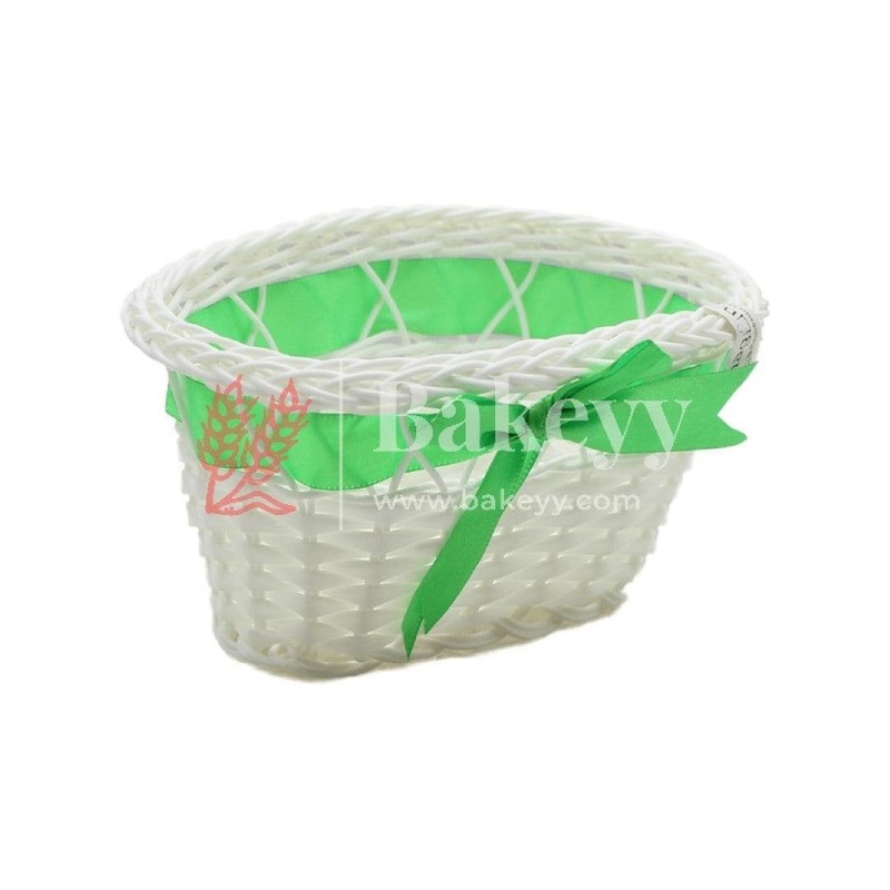 Dark Green Color Imitated Idyllic Weaving Basket Storage | Home Decoration