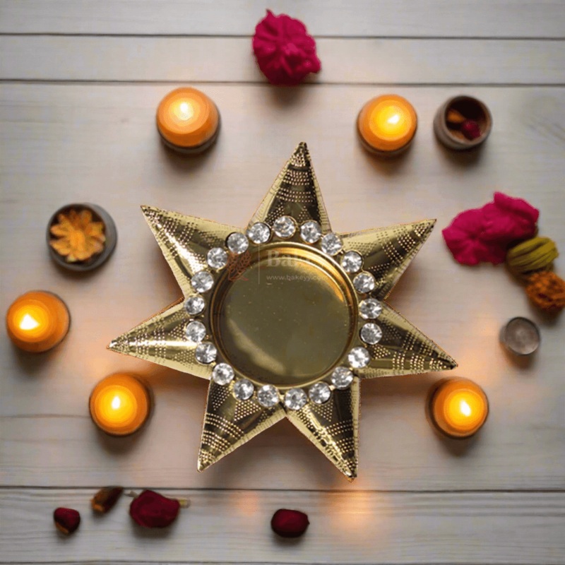 Diwali Diya | Star Shape With Diamonds | Diwali Lamp