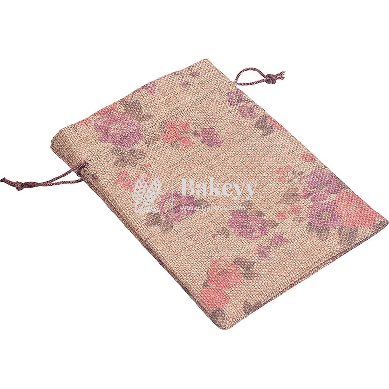 Jute Potli Bag | Gift Return Gifts Bags| Printed Jute Bag | Drawstring Bags