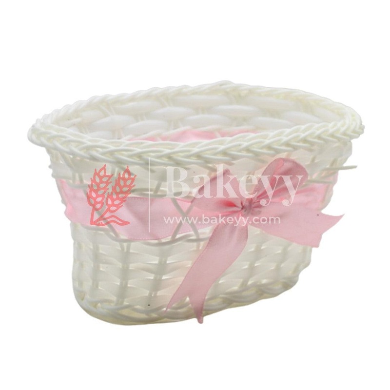 Pink Color Imitated Idyllic Weaving Basket Storage | Home Decoration