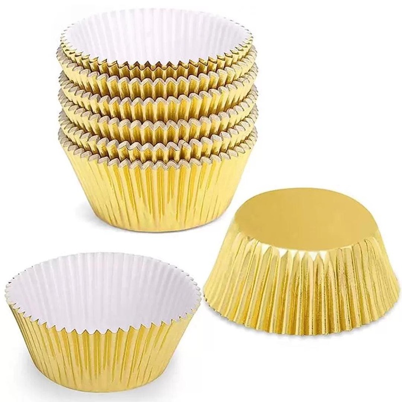 Size 7 Gold Colour Cupcake Liners | 500 pcs | Baking Cup